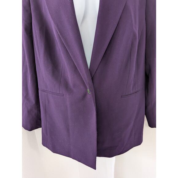 NINE WEST! DEEP VIOLET PURPLE TAILORED DRESS JACKET, BLAZER, COAT! SZ 20W - Picture 5 of 11